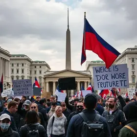 Ato na Praça da República